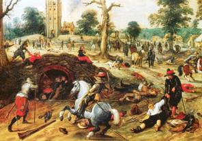 Darstellung einer Schlacht aus dem Dreißigjährigen Krieg